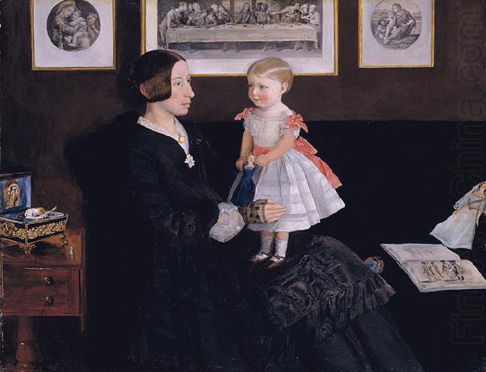 Sir John Everett Millais Mrs James Wyatt Jr and her Daughter Sarah china oil painting image
